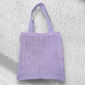 Lavender Knit Tote Bag